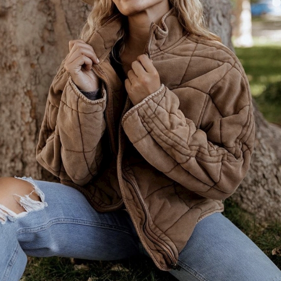 SOLD!! Free People Quilted Dolman Jacket - Picture 1 of 3